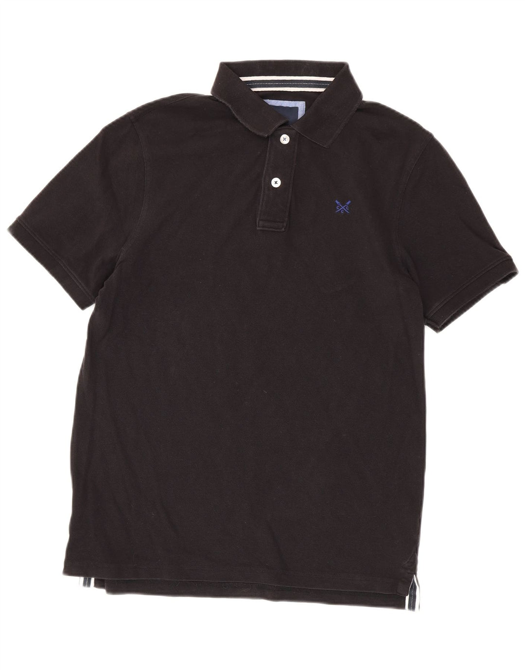 Crew Clothing Polo Homme Coton Noir Moyen