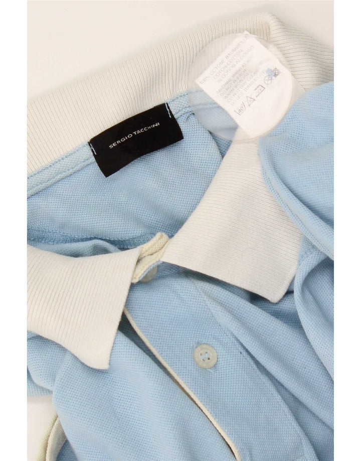 Sergio Tacchini Polo Homme IT 48 Bleu Moyen Colourblock Coton