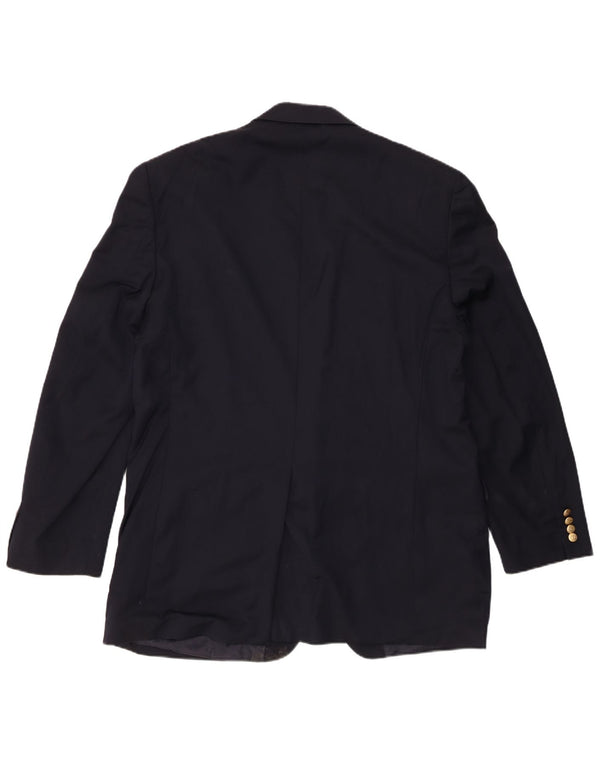 Chaps Veste Blazer 2 Boutons Homme UK 44 2XL Bleu Marine Laine