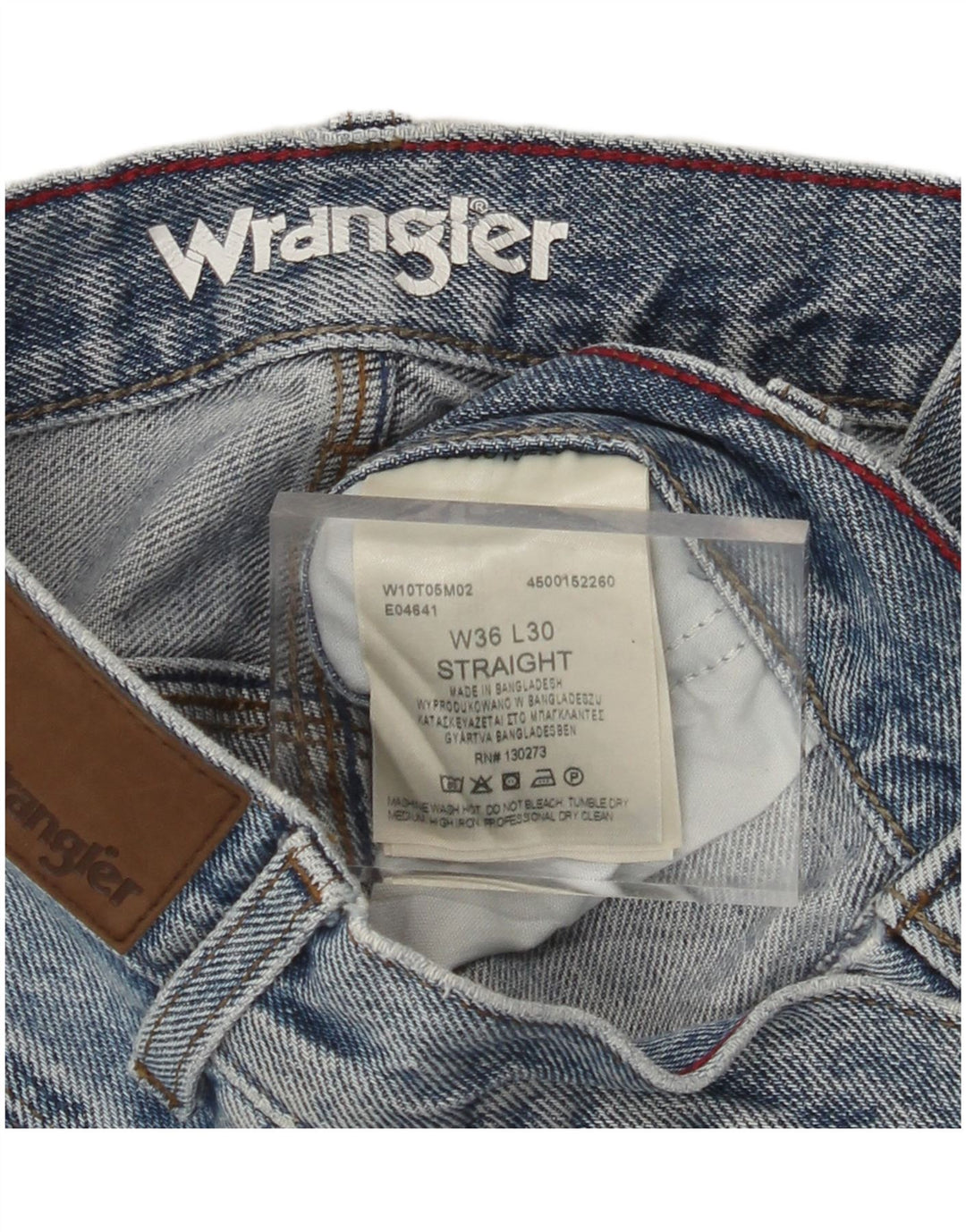 WRANGLER Mens Straight Jeans W36 L30 Blue Cotton