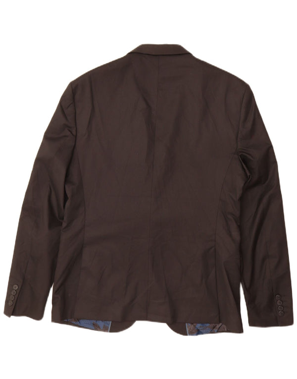 Zara Veste Blazer 2 Boutons Homme EU 54 XL Noir Polyester