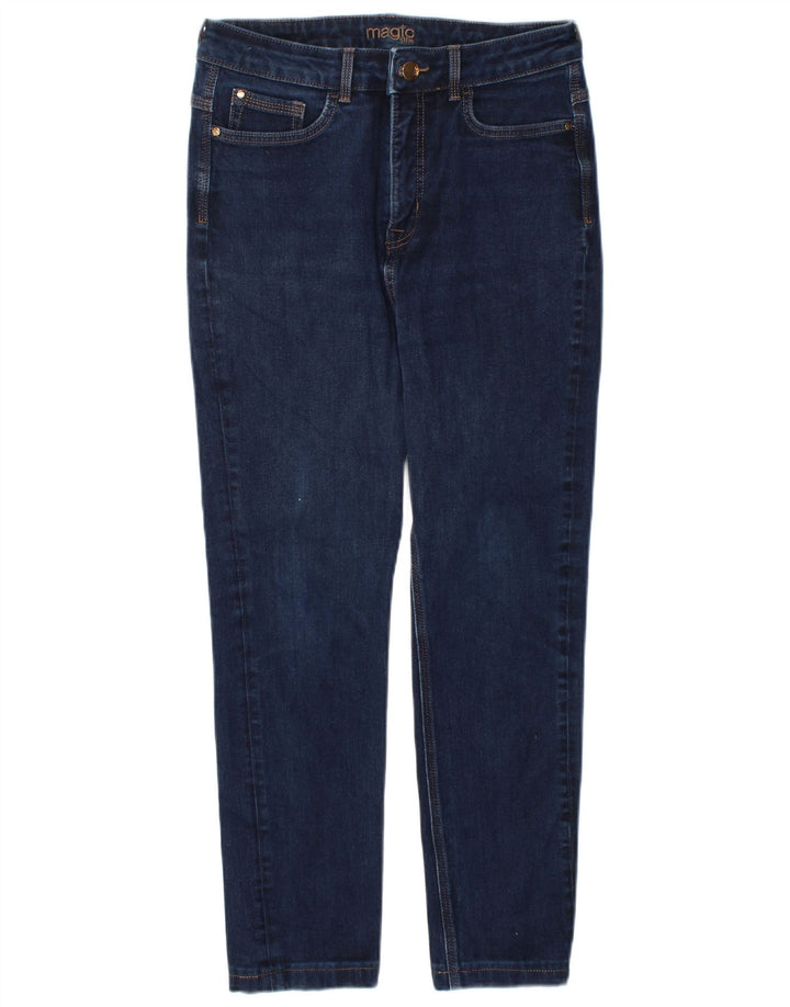 Magic Jeans Slim Femme UK 12 Moyen W30 L26 Bleu Marine Coton
