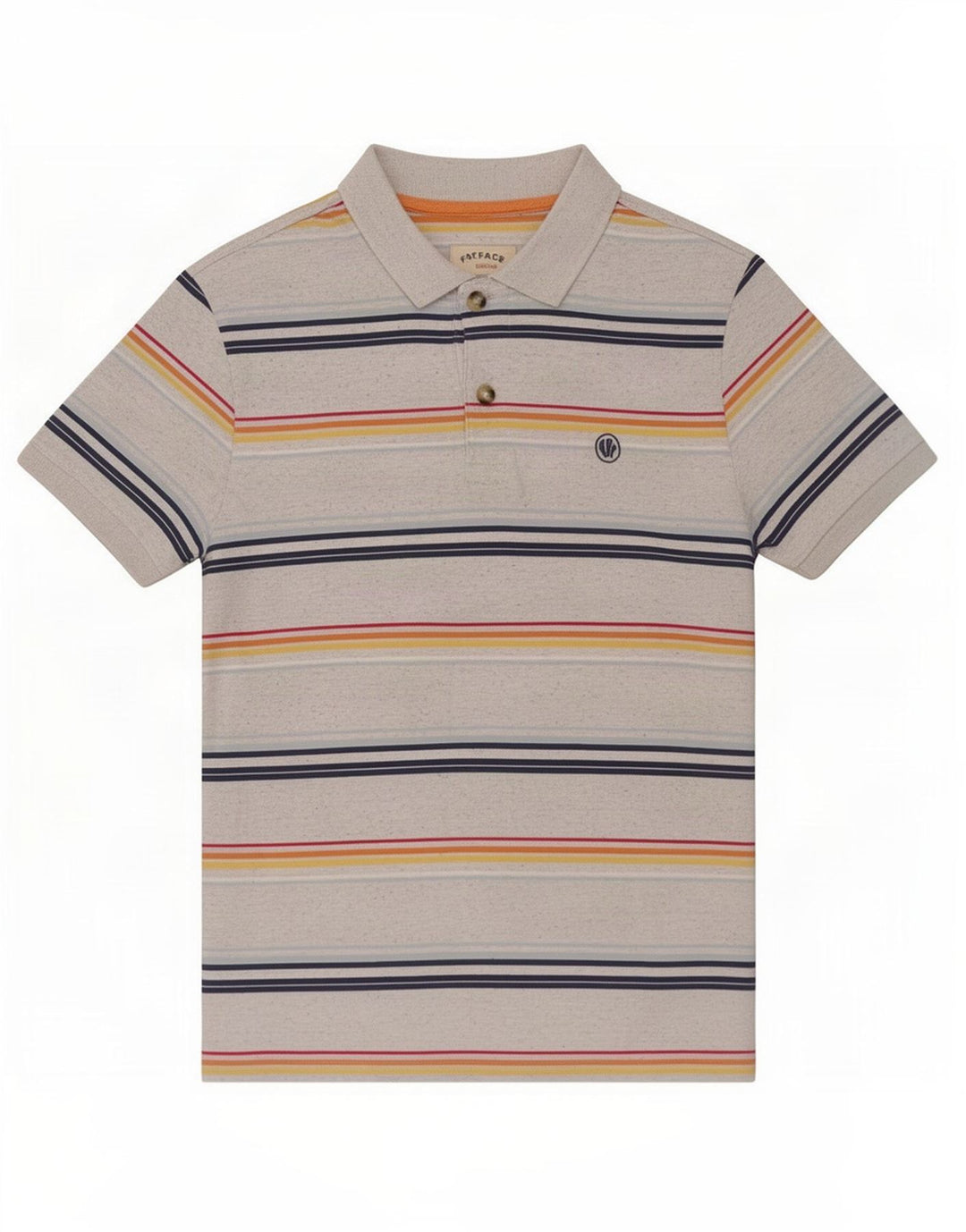 Polo homme Fat Face petit gris rayé