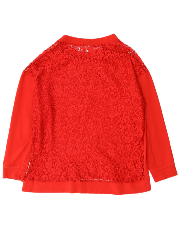 PIAZZA ITALIA Chemisier Femme Top UK 16 Grand Rouge Floral