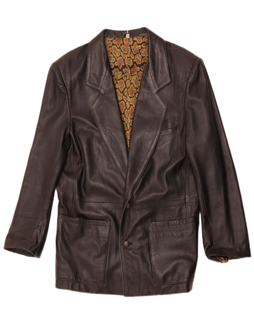 veste en cuir homme vintage IT 46 Petit cuir noir
