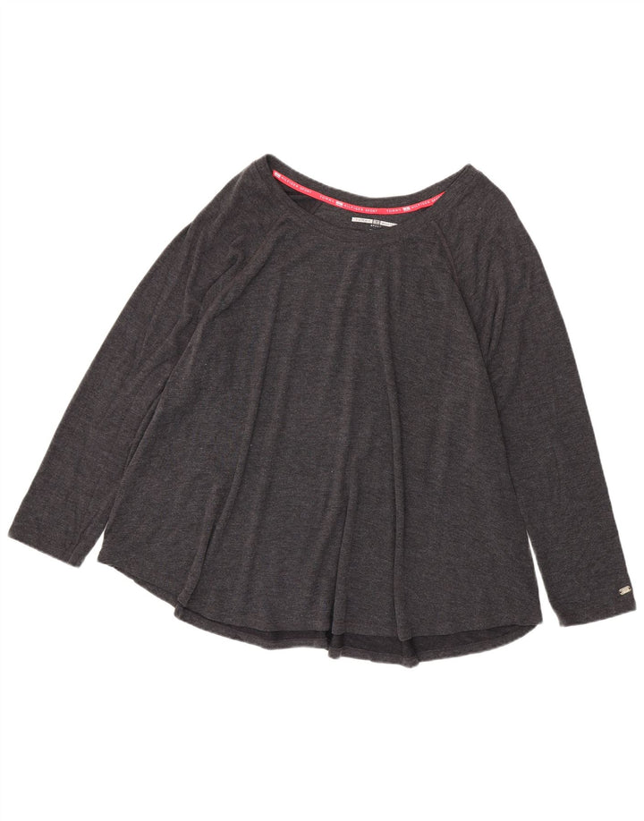 Tommy Hilfiger Haut à manches longues pour femme UK 20 2XL Gris Polyester