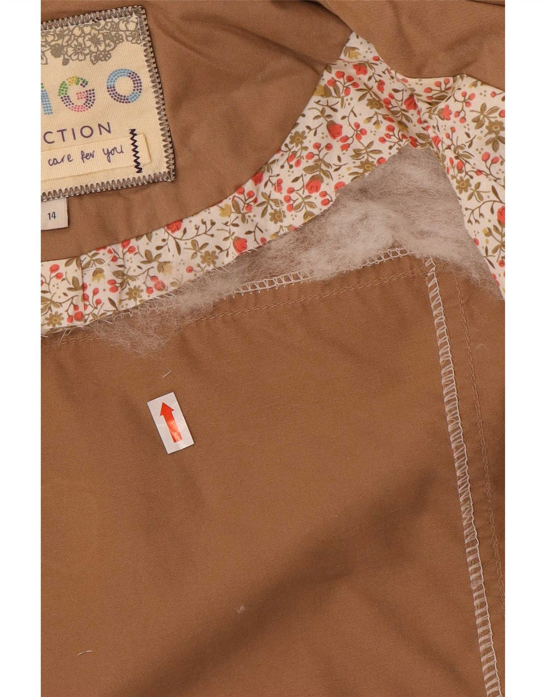 Marks & Spencer Veste utilitaire à capuche indigo pour femme UK 14 Large Beige