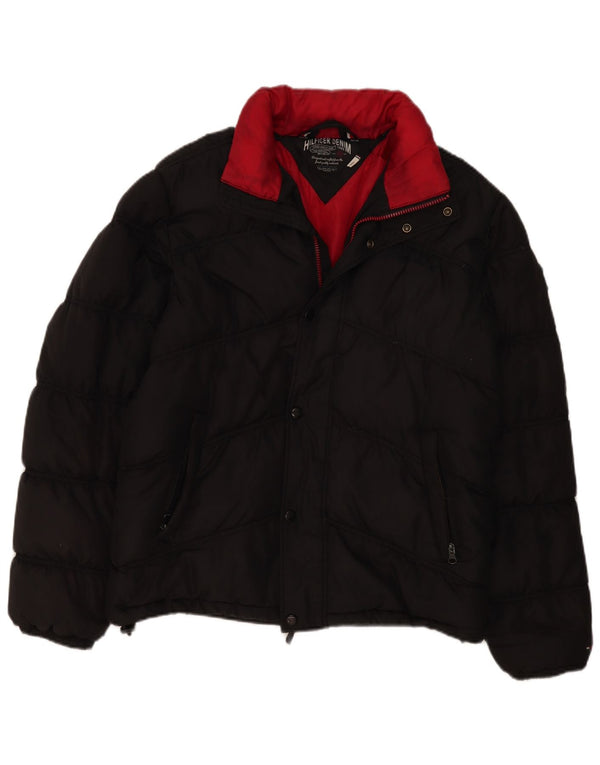 Tommy Hilfiger Veste matelassée pour homme UK 40 Large Noir