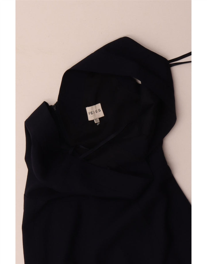 REISS Robe fourreau sans manches pour femme UK 8 Small Bleu marine en laine