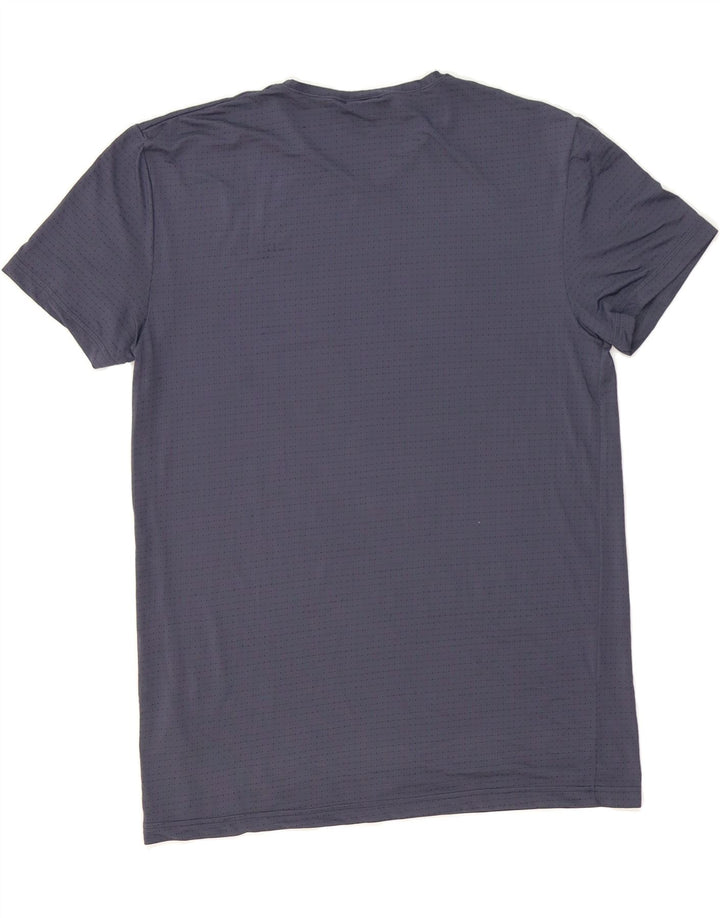 FILA Womens T-Shirt Top UK 12 Medium Navy Blue Polyamide Vintage Fila and Second-Hand Fila from Messina Hembry 