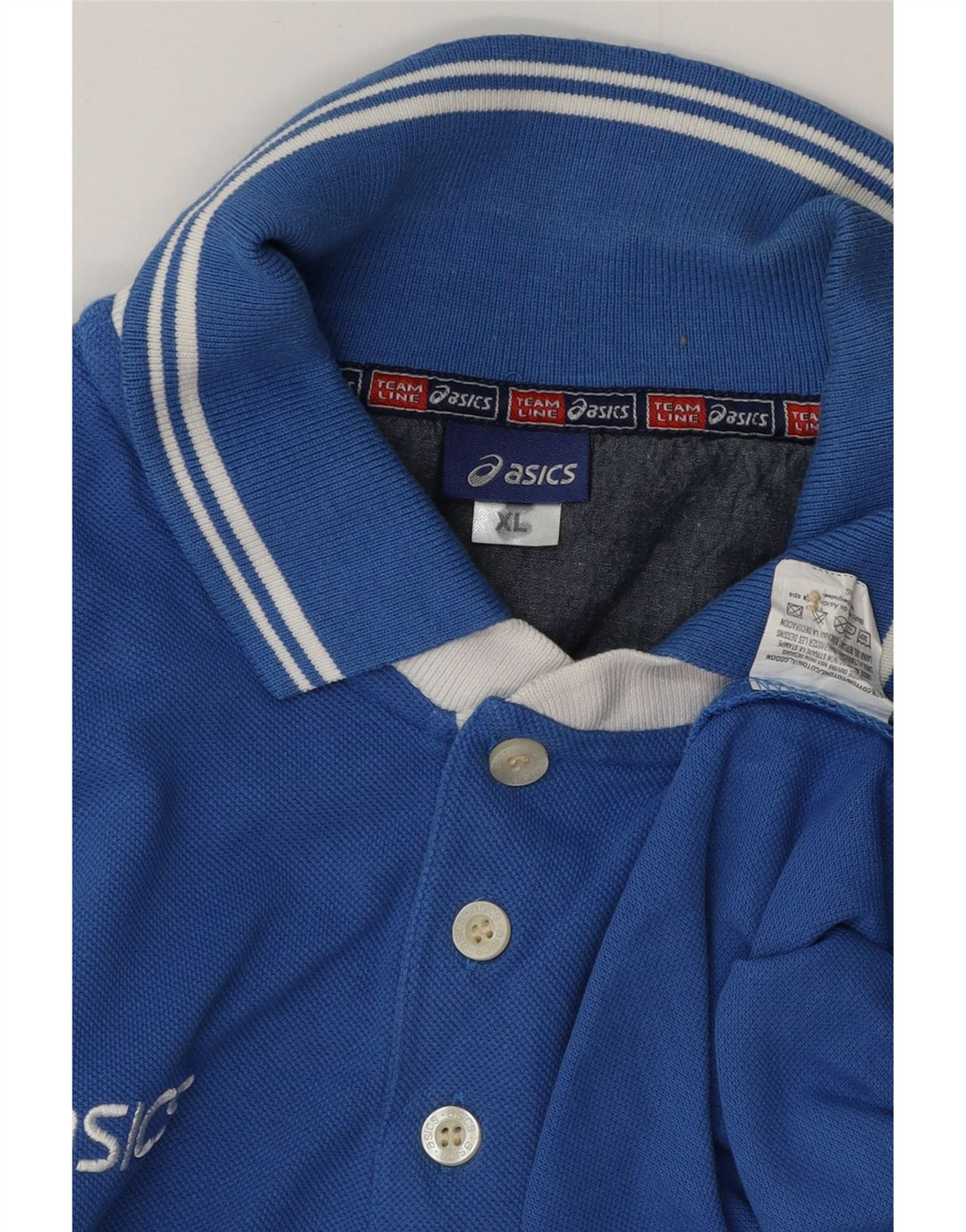 ASICS Polo graphique homme XL bleu coton