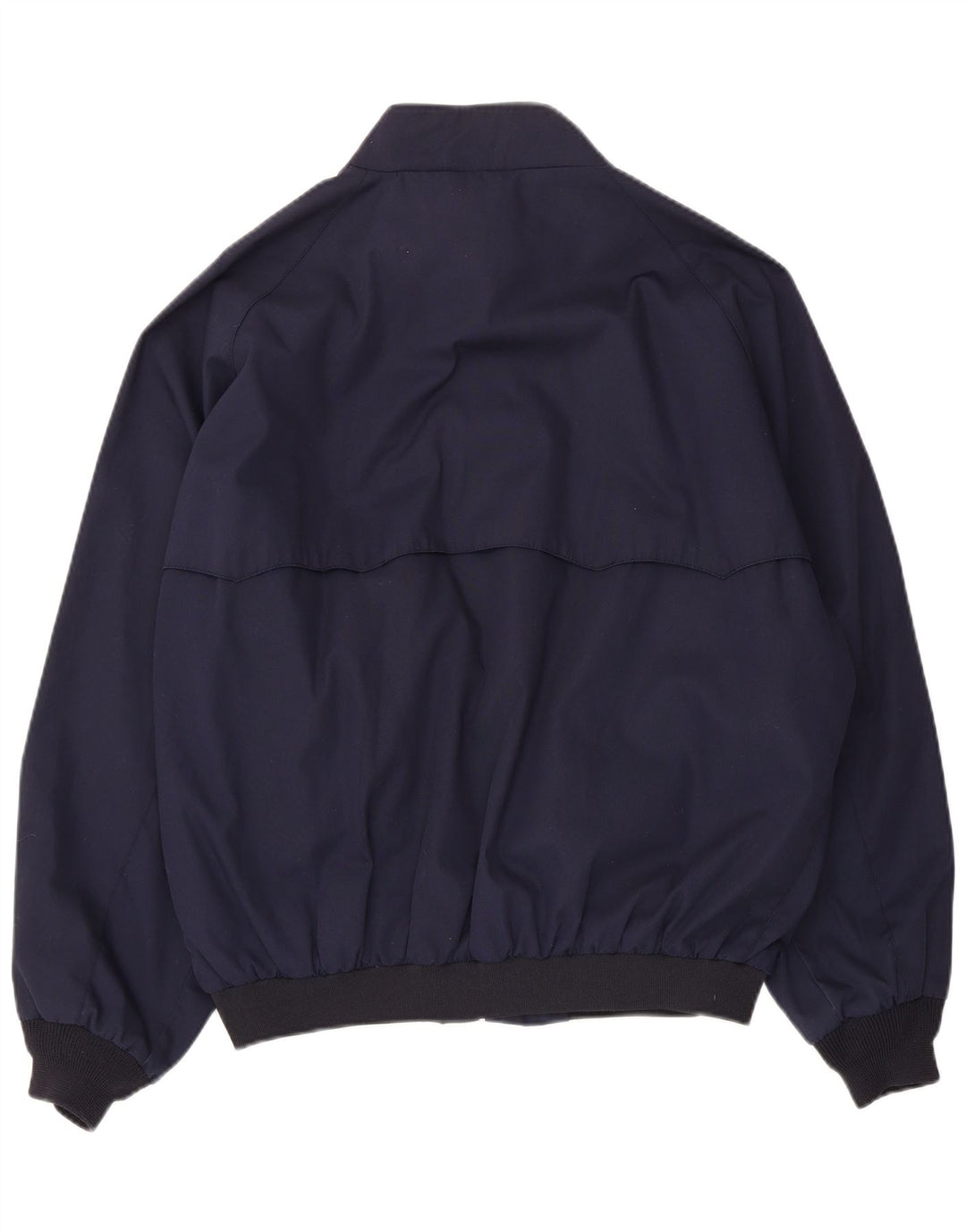 vintage Mens Bomber Jacket UK 42 XL Bleu Marine Polyester