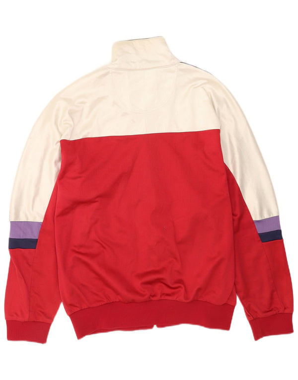 Asics Veste de survêtement graphique pour hommes IT 52 Large Rouge Colourblock