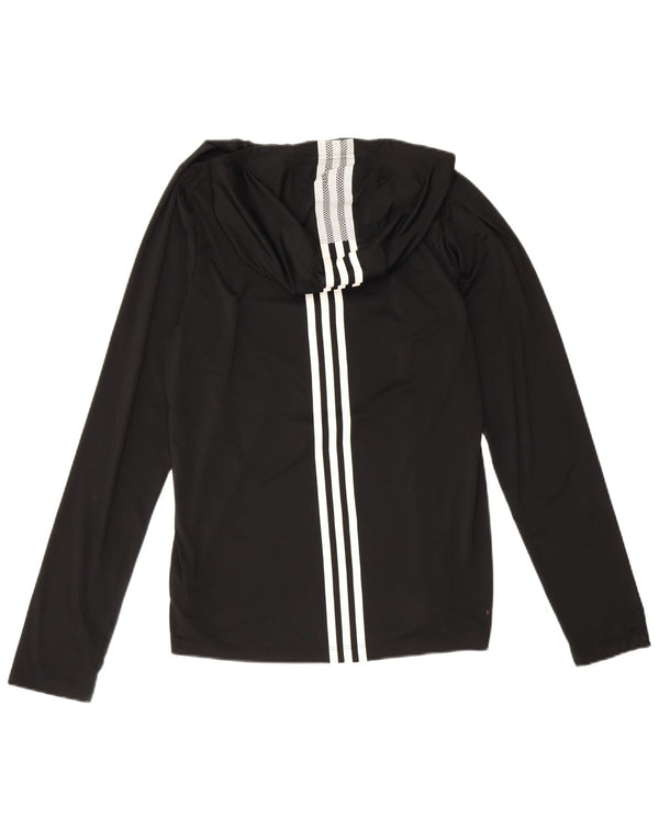 Adidas Femmes Primegreen Haut à capuche à manches longues UK 10 Petit Noir Polyester