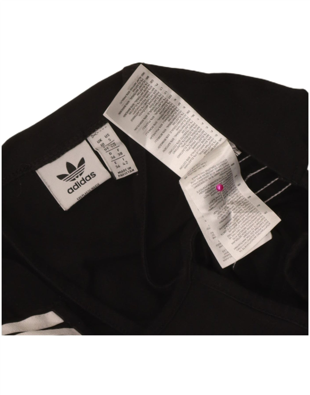 Adidas Haut court dos nu pour femme UK 10 Petit coton noir
