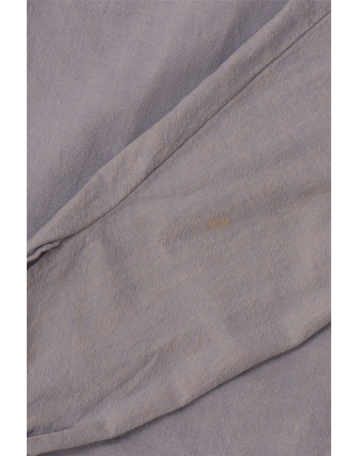 VINTAGE Chemise Femme UK 18 XL Bleu Floral Coton Rétro