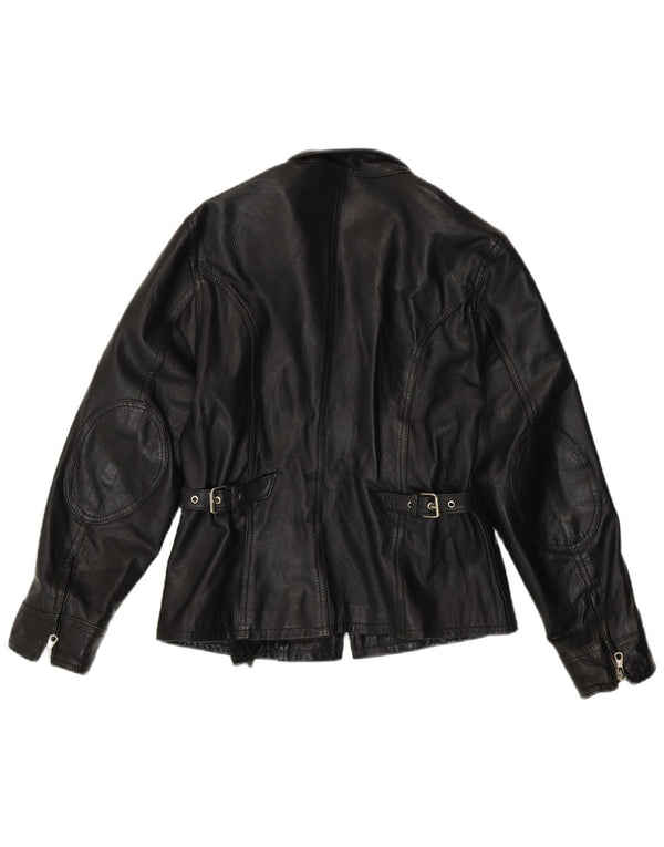 Conbipel Veste en cuir pour femme UK 14 Cuir noir moyen