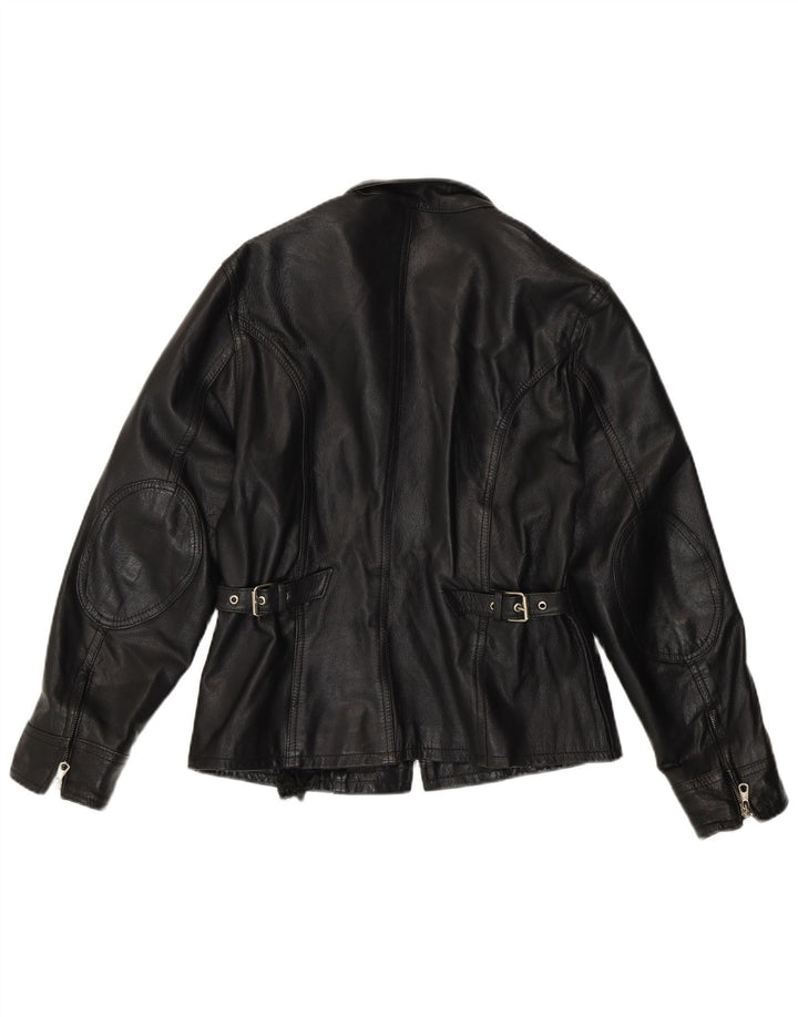 Conbipel Veste en cuir pour femme UK 14 Cuir noir moyen