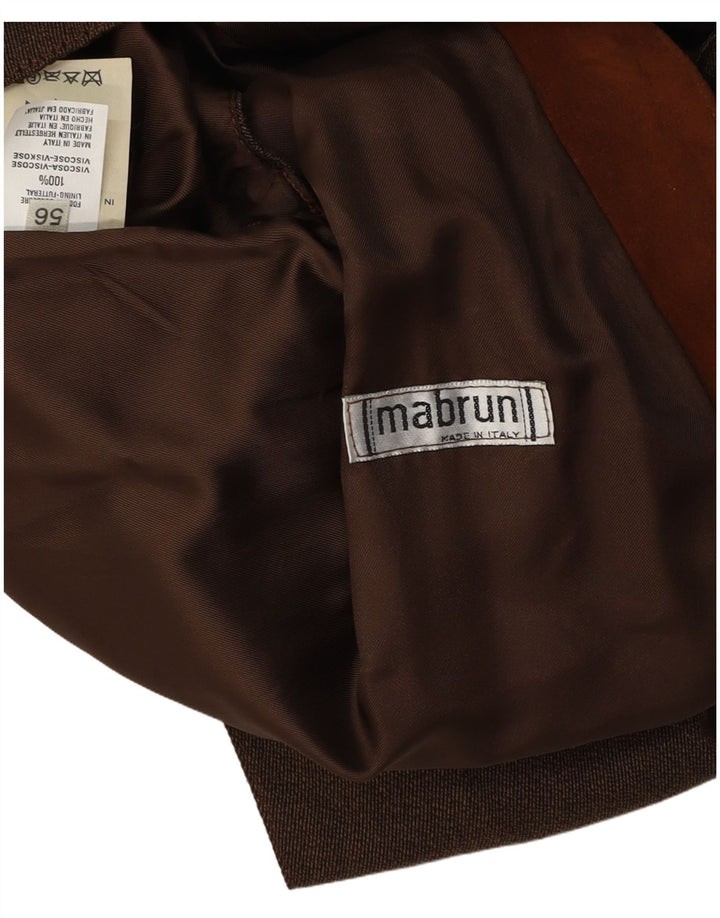 Mabrun Gilet en Daim Homme IT 56 XL Cuir Marron