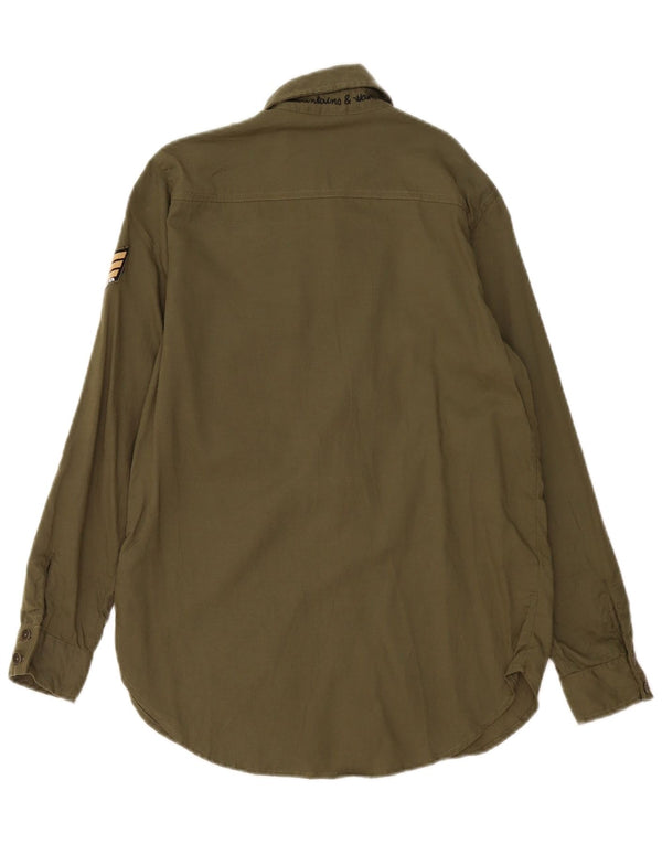 Roxy Chemise militaire pour femme US 4 Small Kaki Lyocell
