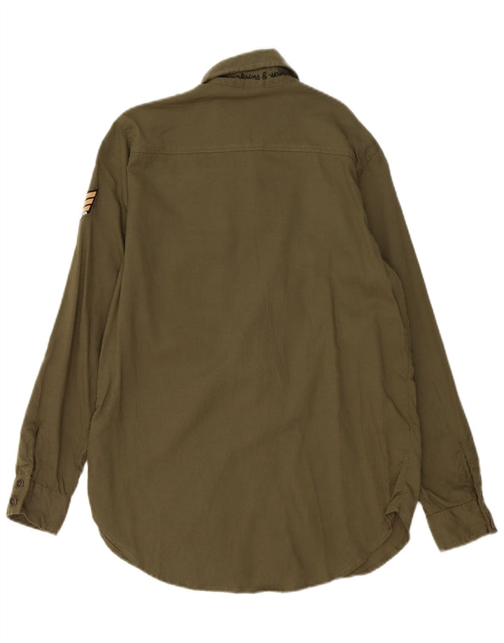 Roxy Chemise militaire pour femme US 4 Small Kaki Lyocell