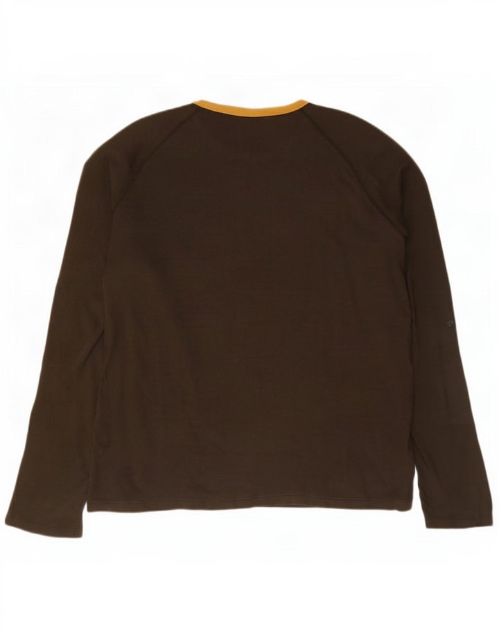 Woolrich Haut graphique à manches longues pour homme en coton marron 2XL