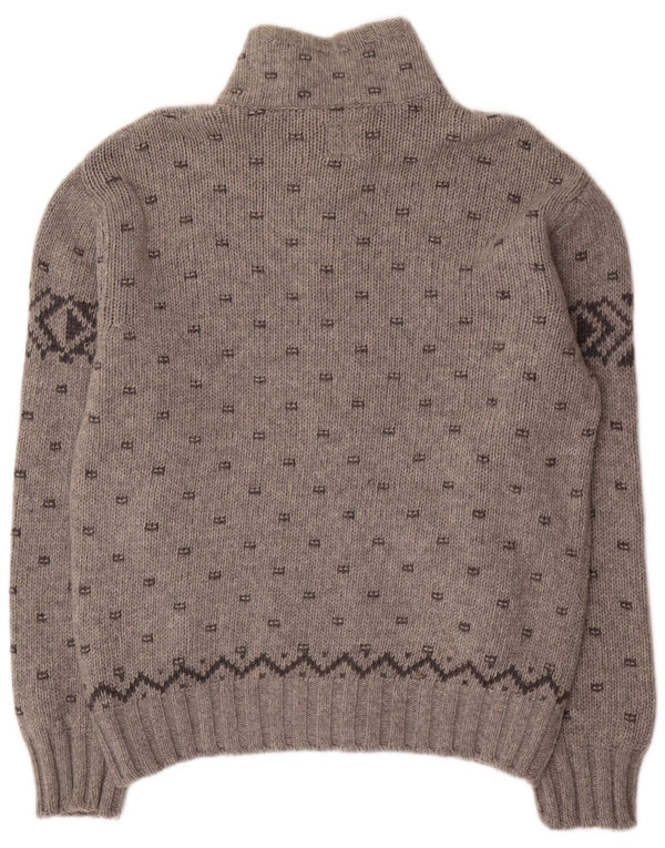 Think Pink Pull Cardigan Zippé pour Femme UK 18 XL Gris Géométrique