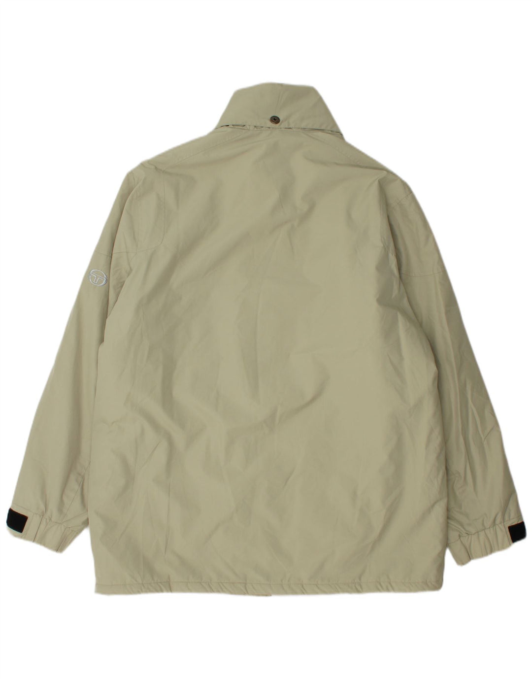 SERGIO TACCHINI Veste coupe-vent à capuche pour homme UK 40 Large Beige Polyester