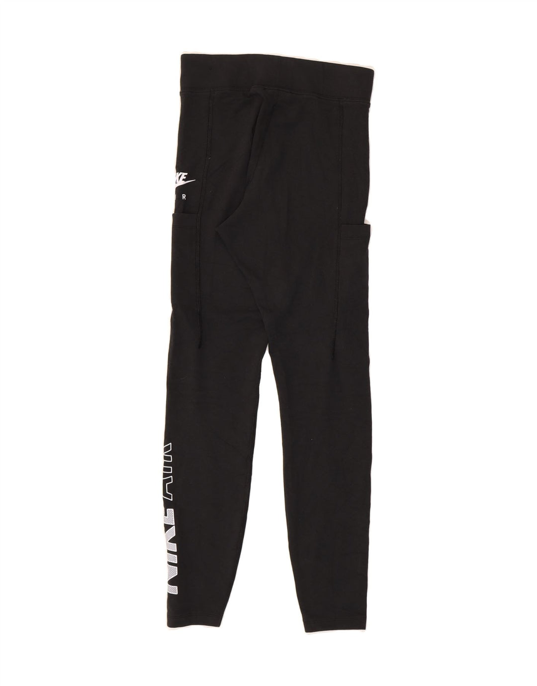 NIKE Womens Graphic Leggings UK 8 Small Black Cotton Vintage Nike and Second-Hand Nike from Messina Hembry 