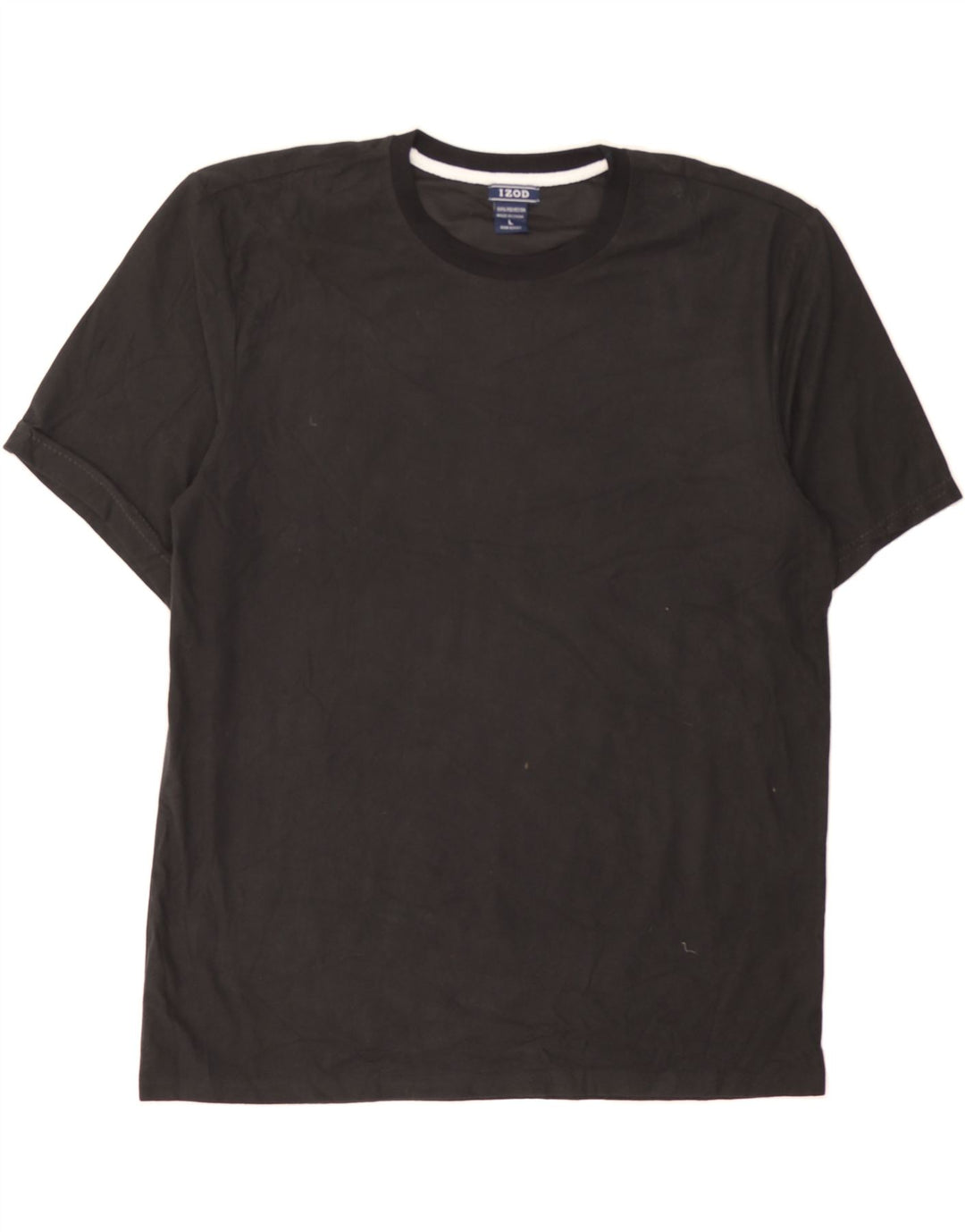 IZOD Mens T-Shirt Top Large Black Polyester Vintage Izod and Second-Hand Izod from Messina Hembry 