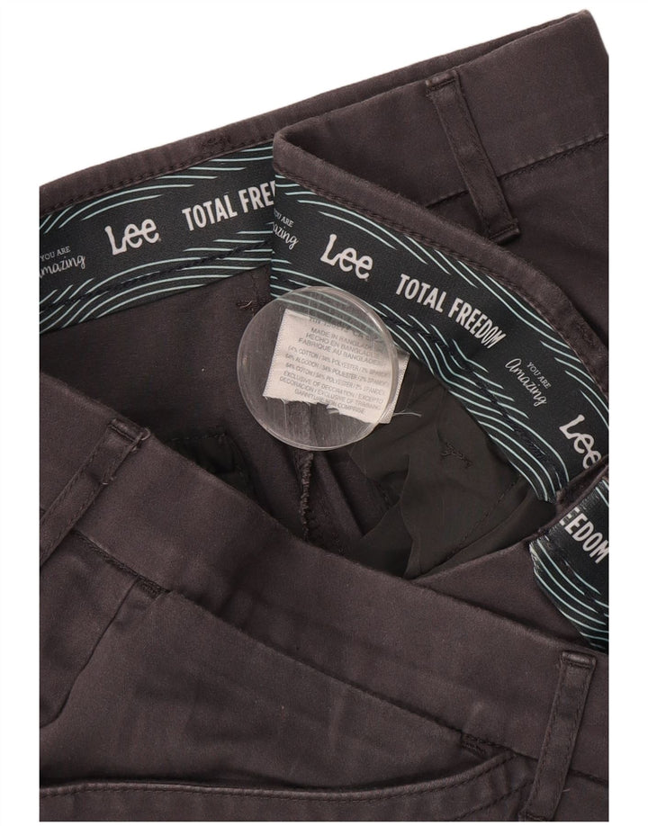 LEE Pantalon décontracté droit Total Freedom pour femme W34 L30 Gris Coton
