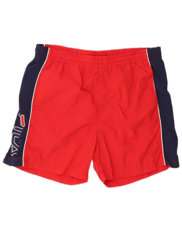 Fila Short Graphic Sport Homme Rouge Colorblock Polyamide