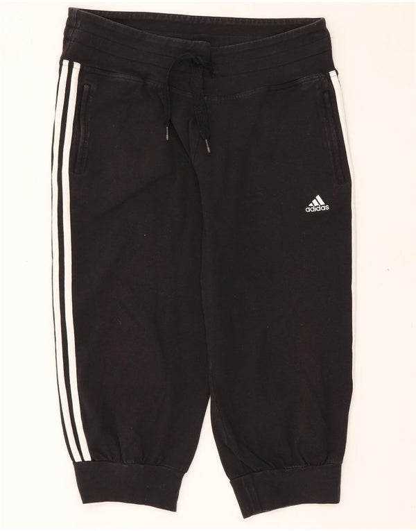 ADIDAS Pantalon de survêtement Capri pour femme UK 16 Large Noir Coton