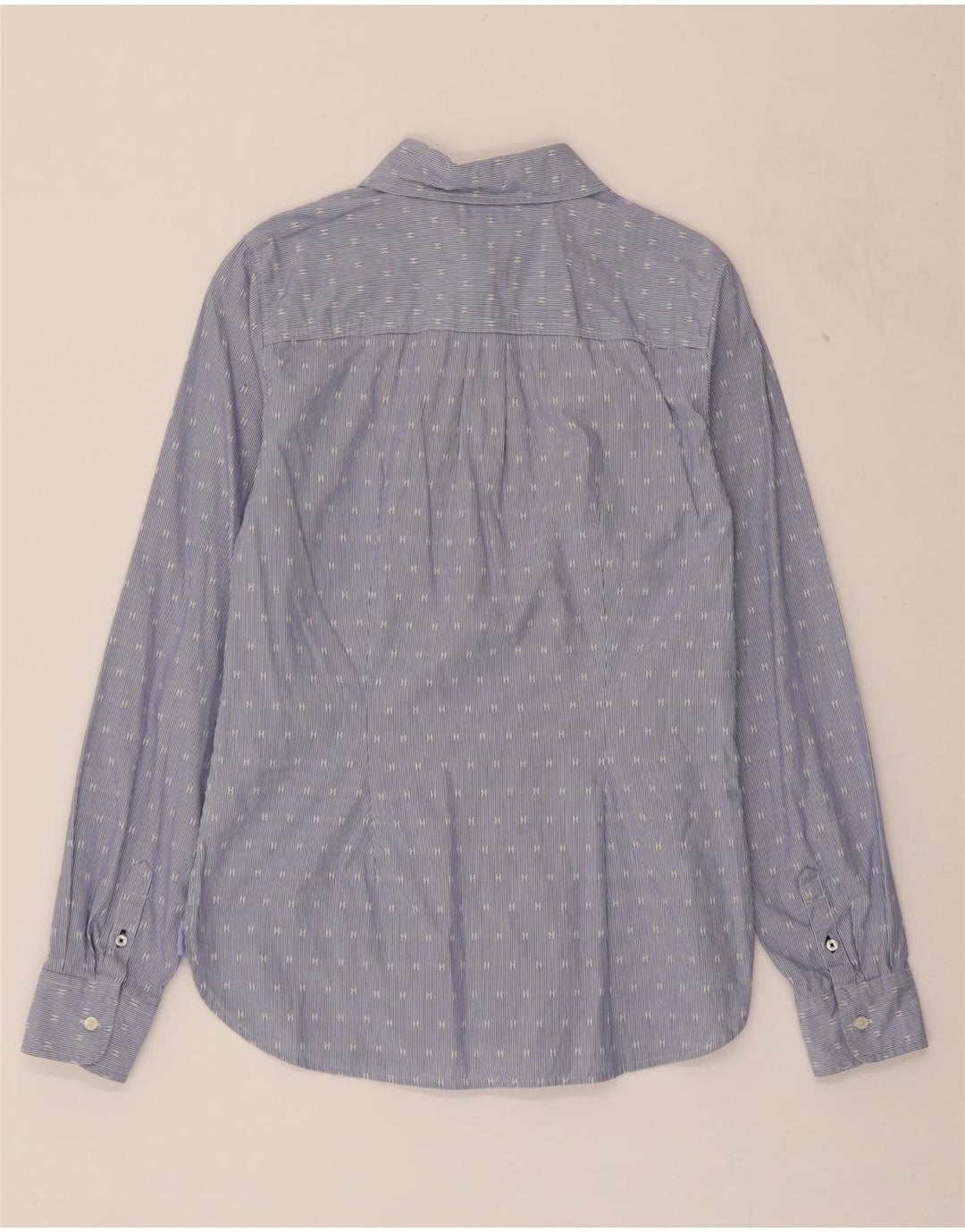 TOMMY HILFIGER Womens Fitted Shirt US 8 Medium Blue Pinstripe Cotton Vintage Tommy Hilfiger and Second-Hand Tommy Hilfiger from Messina Hembry 