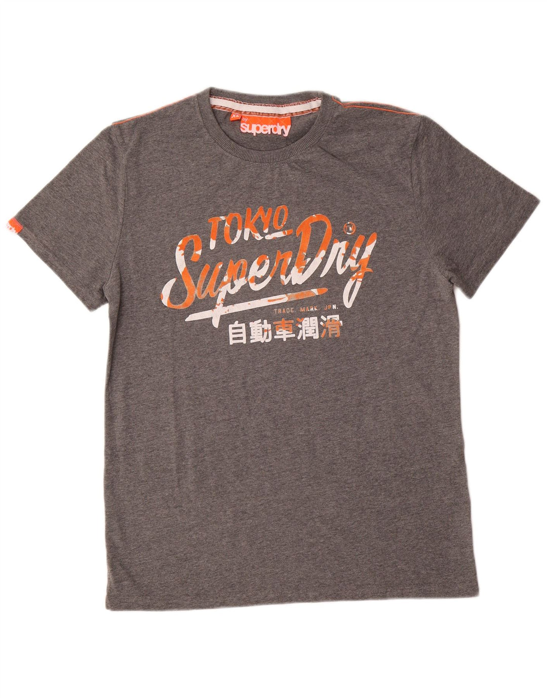 Superdry T-Shirt Graphique Top XL Gris Coton Homme