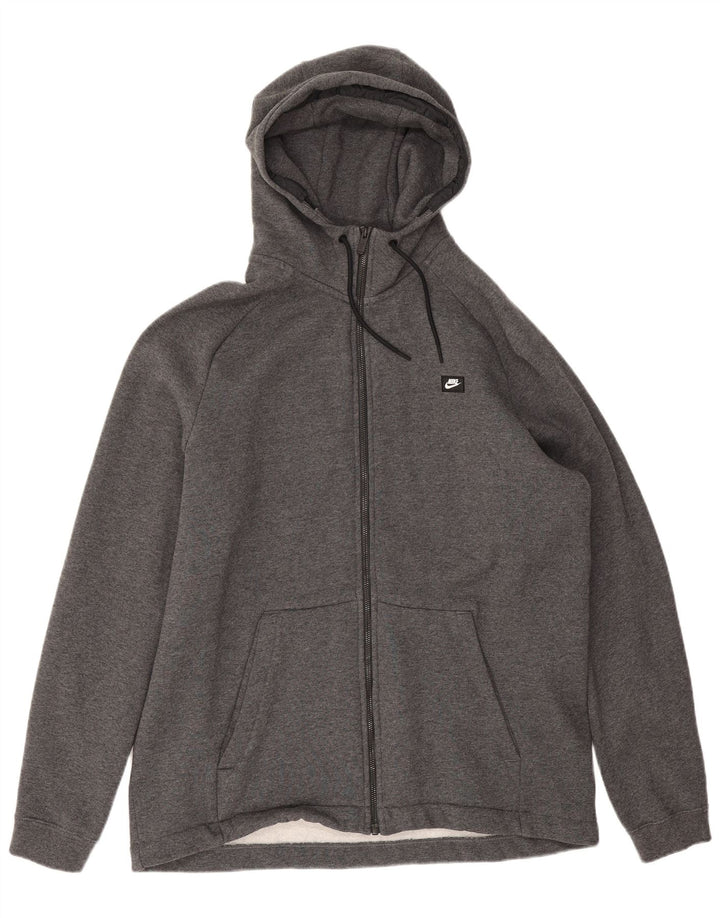 Nike Pull à capuche zippé pour homme 2XL Gris