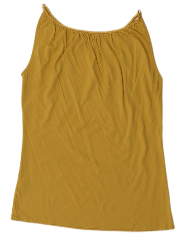 Massimo Dutti Débardeur pour femme UK 14 Medium Jaune Lyocell