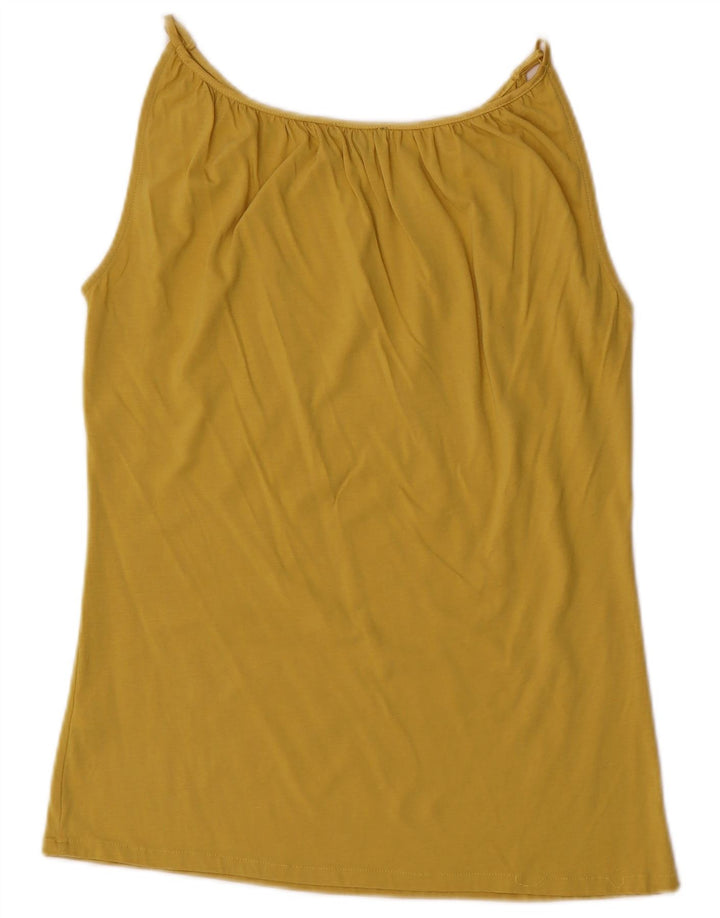 Massimo Dutti Débardeur pour femme UK 14 Medium Jaune Lyocell
