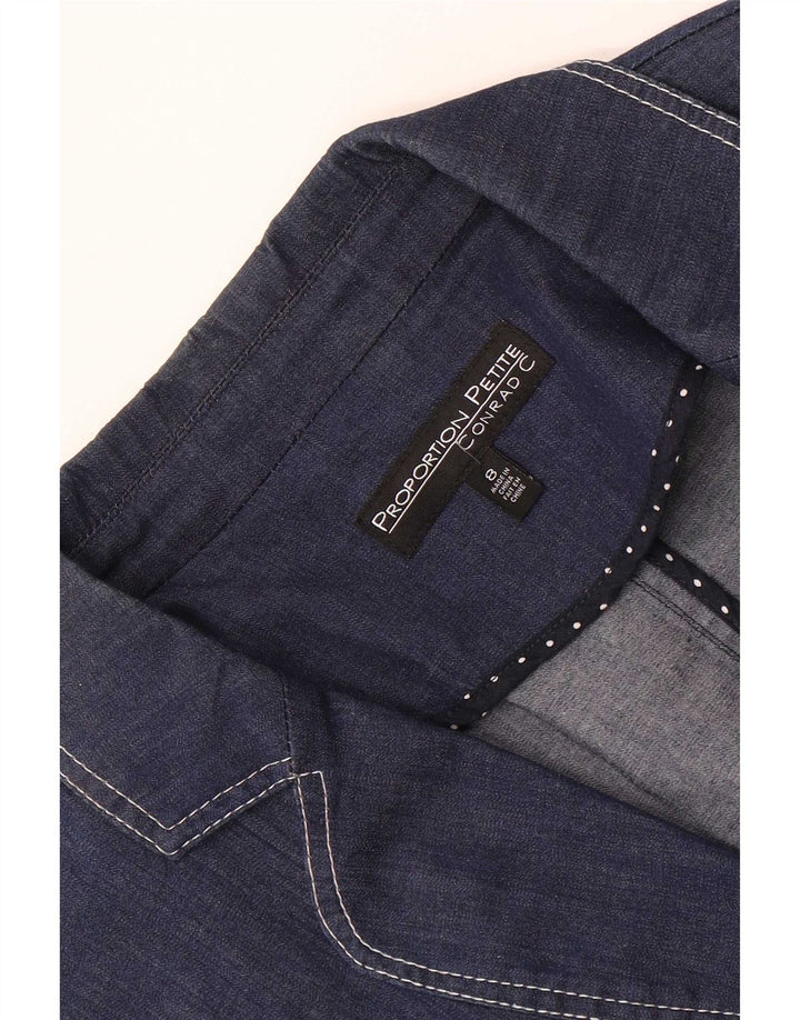 Conrad Veste blazer en jean à 3 boutons pour femme US 8 Bleu marine moyen