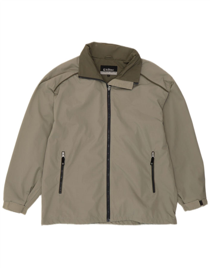 Killtec Veste de pluie à capuche pour homme UK 36 Small Vert Polyamide