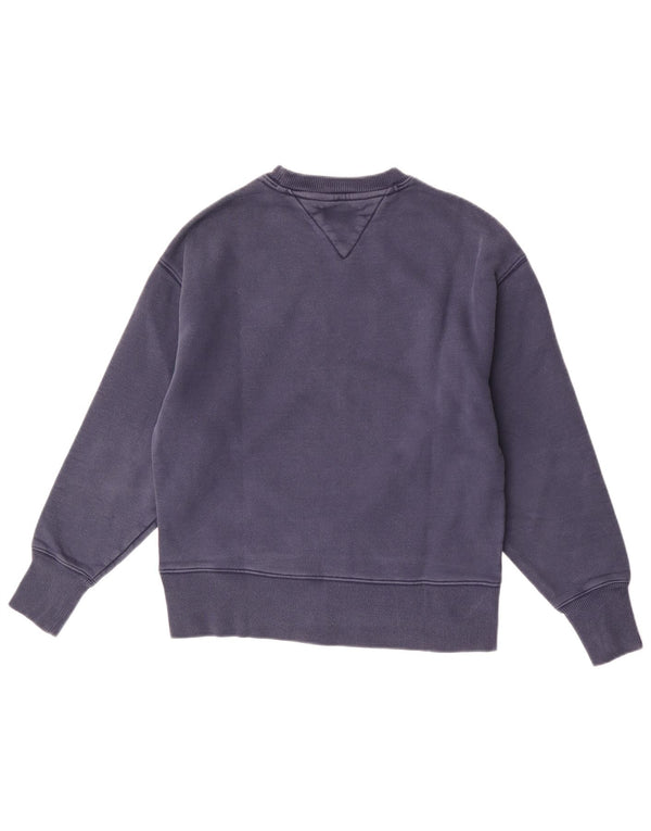 Tommy Hilfiger Sweat-shirt surdimensionné graphique pour femme UK 6 XS Bleu marine