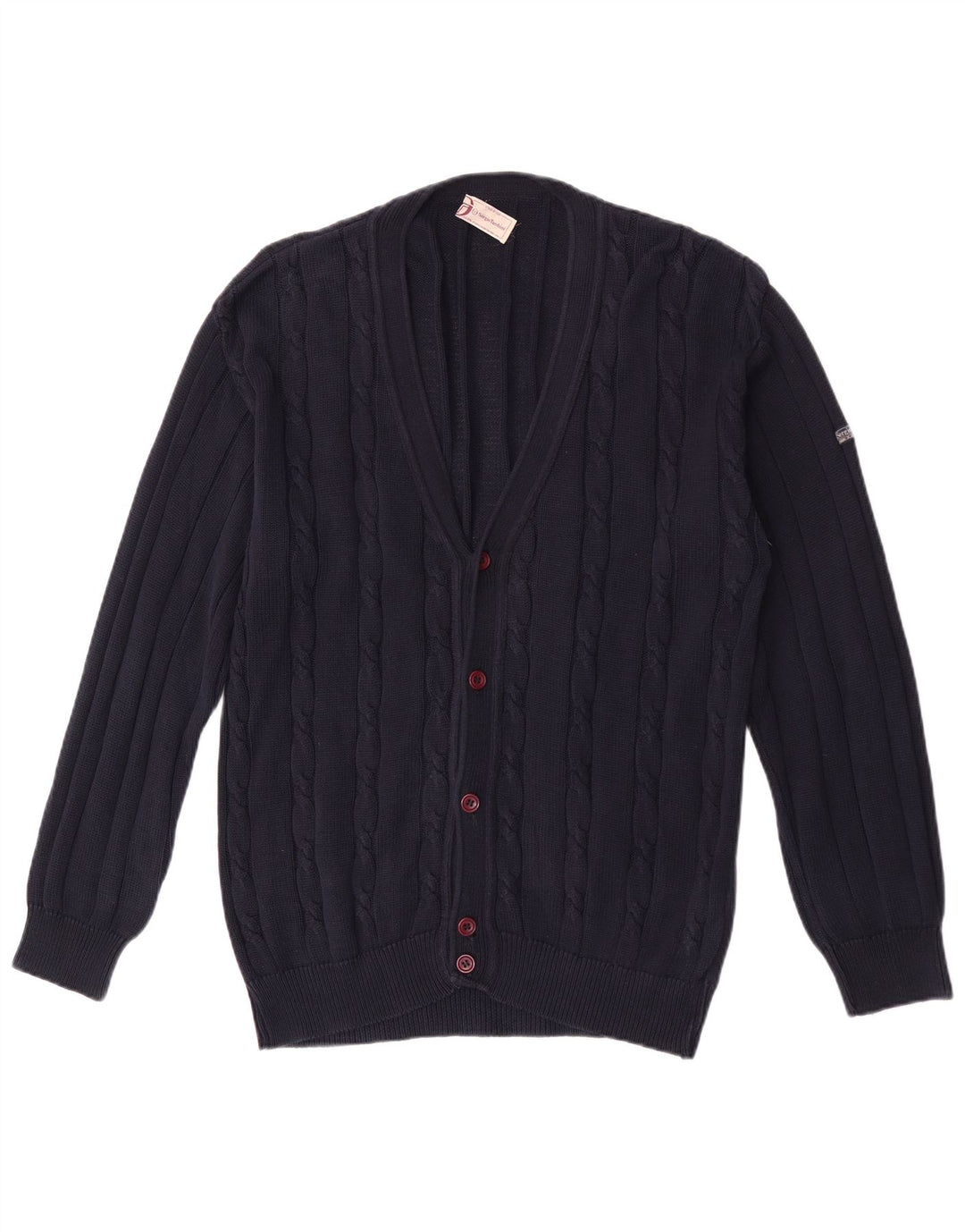 Sergio Tacchini Pull Cardigan Homme Bleu Marine Moyen Coton