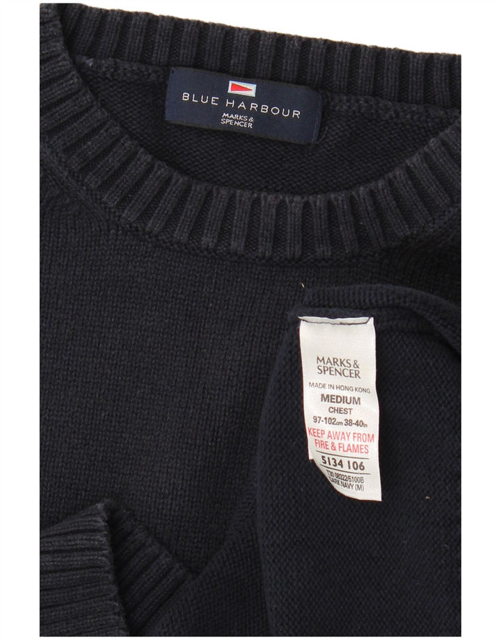 MARKS & SPENCER Pull à col rond pour homme UK 38/40 Bleu marine moyen