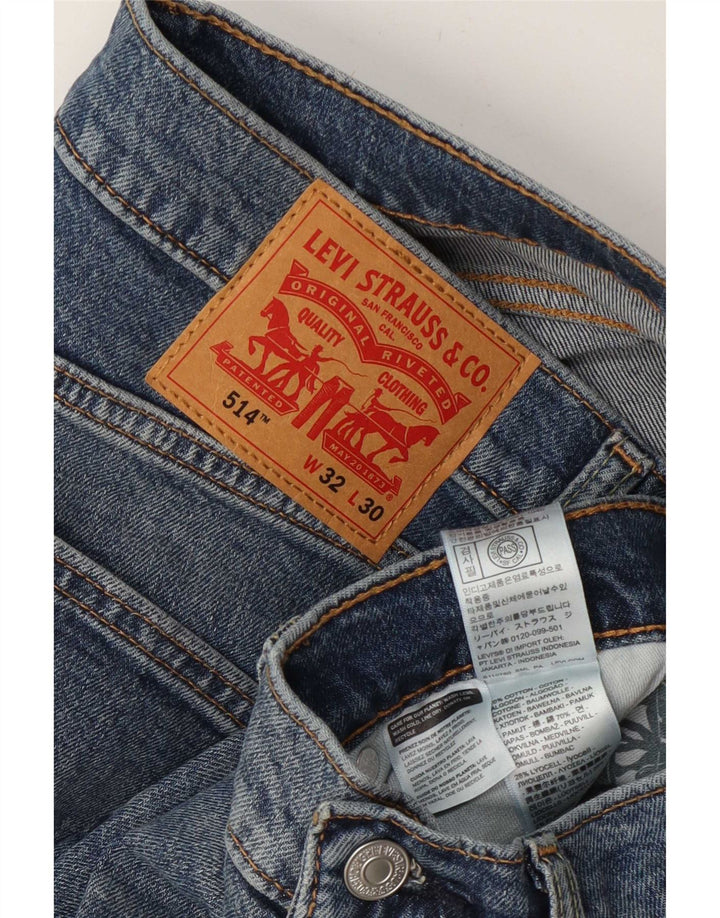Levi's Jean Droit 514 Homme Bleu W32 L30 Coton