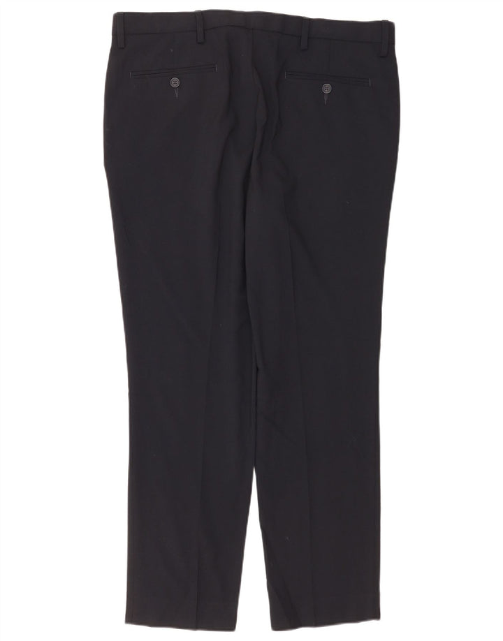 Marks & Spencer Pantalon Chino Slim Fit Homme W36 L29 Bleu Marine Polyester