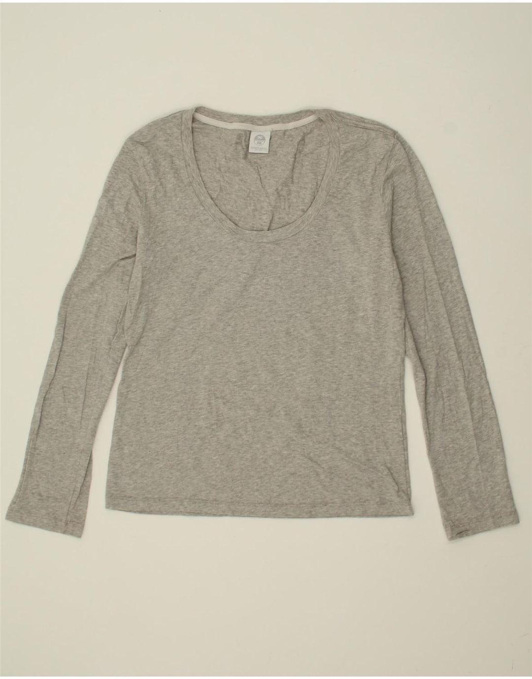 NORTH SAILS Womens Top Long Sleeve UK 14 Large Grey Cotton Vintage North Sails and Second-Hand North Sails from Messina Hembry 