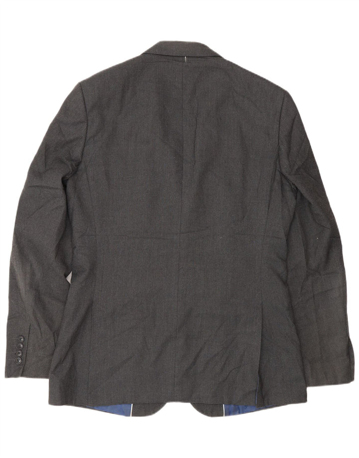Marks & Spencer Veste blazer longue à 2 boutons pour homme Gris moyen UK 40