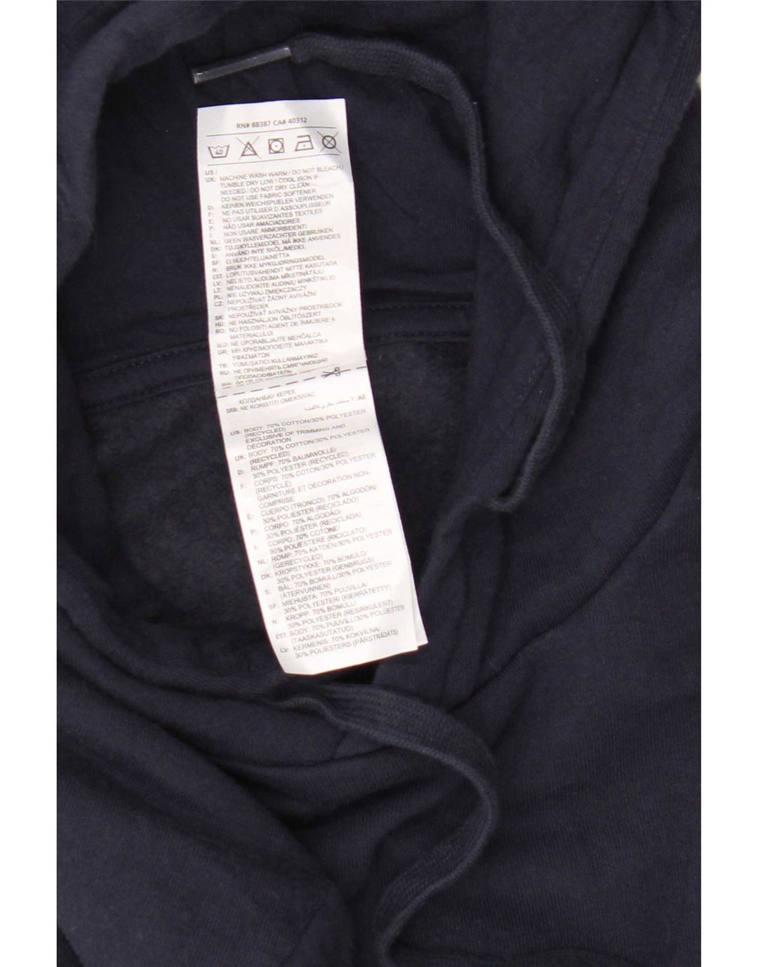 Adidas Pull à capuche pour homme en coton bleu marine moyen