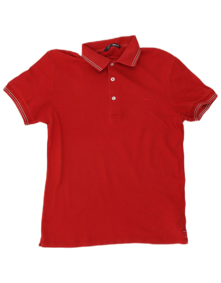 Gas Polo Homme Coton Rayé Rouge Moyen