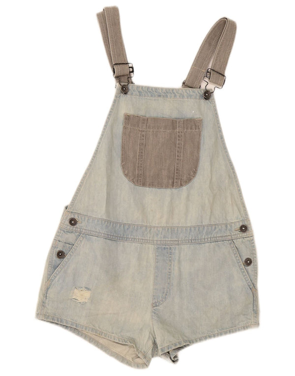 Vans Femme Salopette Denim Short Petit W32 Bleu Colorblock Coton